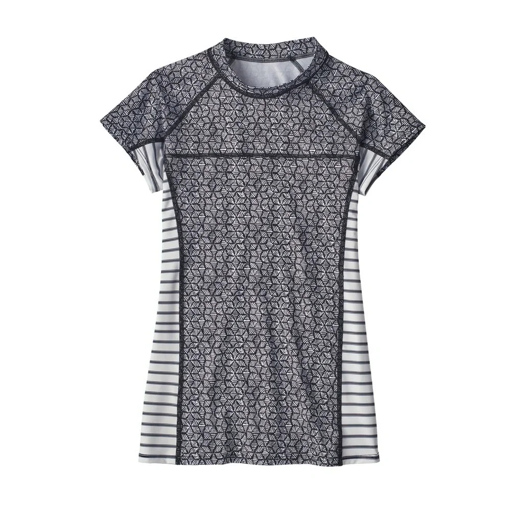 Patagonia Small Short Sleeve Micro Swell Rashguard swim top